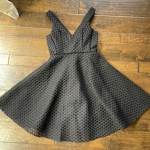 Black A-line dress